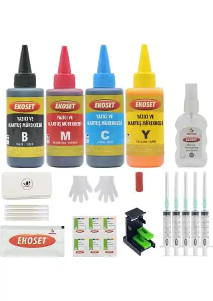 Canon E414 E474 E484 Uyumlu Kartuş Dolum Seti ile Ekonomik ve Kolay Baskı Deneyimi