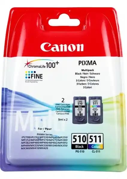 Canon PG-510/CL-511 Çoklu Kartuş Seti Yüksek Kalite ve Güvenilir Baskı Çözümü