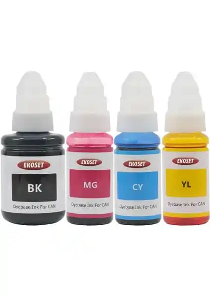 Canon Pixma G Serisi Tanklı Yazıcılar İçin Uyumlu Ekoset Mürekkep Seti Yüksek Kalite ve Ekonomik Çözüm
