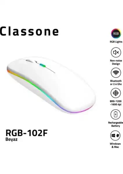 Classone RGB-102F Kablosuz Fare ile Modern ve Şık Kullanım Deneyimi