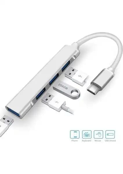 Comse Macbook 4 Port USB 3.0 Hub ile Çoklu Bağlantı ve Yüksek Hızlı Veri Transferi