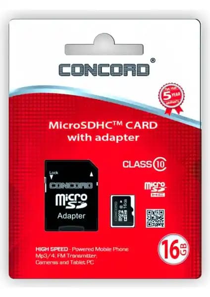 Concord Micro SD Hafıza Kartı: Yüksek Performanslı Güvenilir Depolama Çözümü
