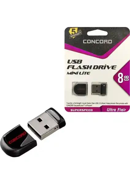 Concord USB Flash Bellek 8GB Mini Lite - Güvenilir ve Pratik Taşınabilir Depolama Çözümü