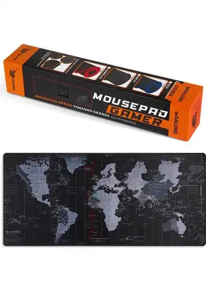 Dalong Dünya Haritalı Mouse Pad 90x40cm geniş ve dayanıklı ofis ve oyun kullanımına uygun