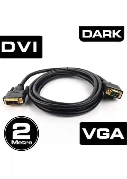 Dark 2m VGA-DVI (24+5) Çift Yönlü Görüntü Bağlantı Kablosu Özellikleri ve Kullanım Alanları