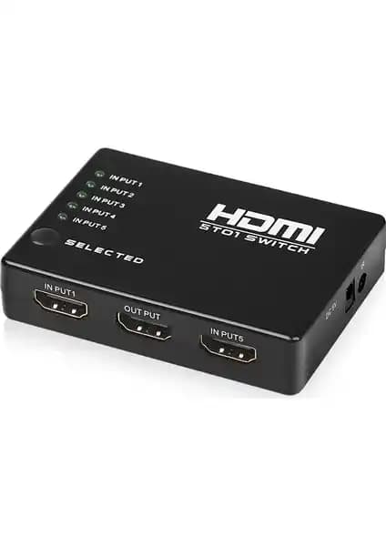 Dark 5 Giriş - 1 Çıkış HDMI Switch ile Çoklu Cihaz Bağlantısı ve Yüksek Kalite Görüntü