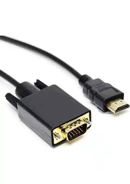 Dark HDMI to VGA Dönüştürücü Kablo 1.8 Metre Uzunlukta Yüksek Kalite Çözüm