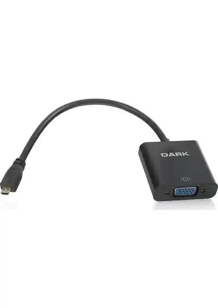 Dark Micro HDMI V1.4 to VGA Dönüştürücü ile Yüksek Kaliteli Görüntü Aktarımı Sağlayın