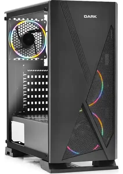 Dark Raider 3x12cm RGB Fanlı, Temperli Cam Panel ve Gelişmiş Soğutma Özelliklerine Sahip Bilgisayar Kasası