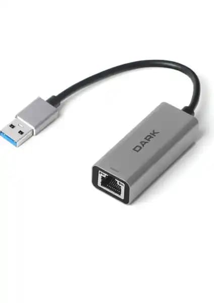 Dark USB 3.0 Type-A Gigabit Ethernet Adaptörü ile Hızlı ve Güvenilir Kablolu Bağlantı