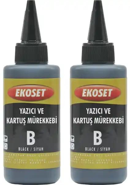 Ekoset Canon ve Tanklı Yazıcı Mürekkebi Siyah 200Ml Seti Yüksek Kalite ve Ekonomik Çözüm