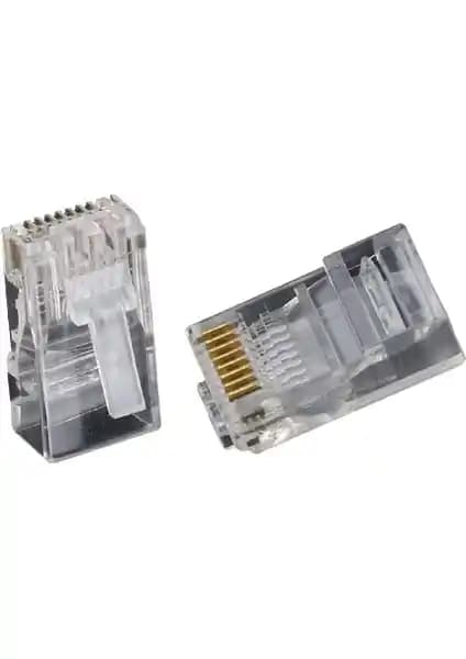 Elektromall RJ45 Cat5 Ethernet Uç Jak Network Konnektörleri Güçlü ve Güvenilir Ağ Bağlantısı Çözümü