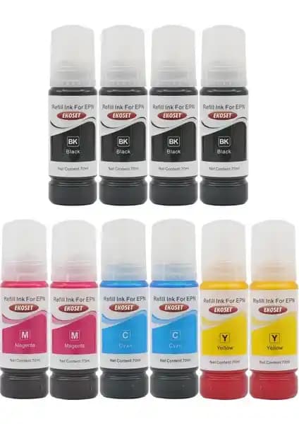 Epson Ecotank Serisi Uyumlu Muadil Mürekkep Seti Yüksek Performans ve Ekonomik Çözüm
