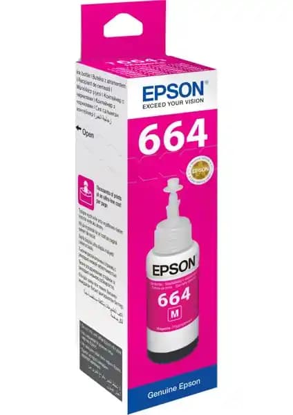 Epson T6643 Kırmızı Mürekkep L100 ve L200 için 70ml Orijinal ve Yüksek Kalite Çözüm