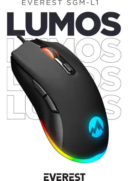 Everest SGM-L1 Lumos Siyah Gaming Mouse: Yüksek Performans ve Şık Tasarım Özellikleri
