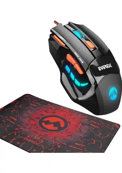 Everest SGM-X7 Kablolu Oyuncu Fare ve Mouse Pad Seti Performans ve Tasarımın Birlikteliği
