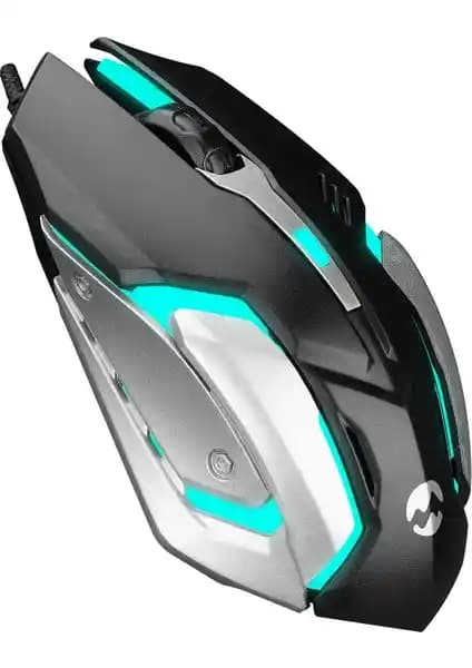 Everest SM-G72 Usb Siyah/Gümüş Işıklanırmalı Oyuncu Mouse Performans ve Estetiği Bir Arada Sunar