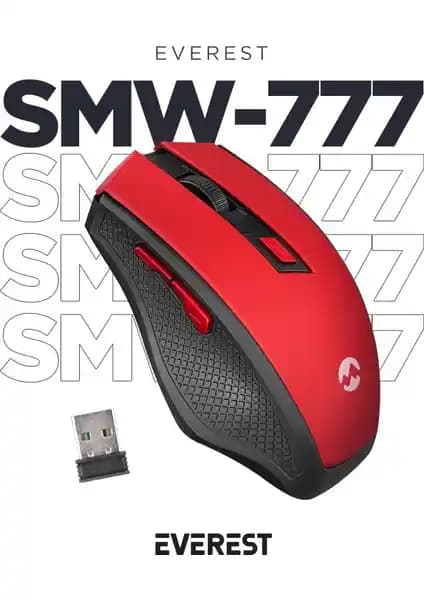 Everest SMW-777 Usb Kırmızı 2.4Ghz Optik Kablosuz Mouse İnceleme ve Özellikleri