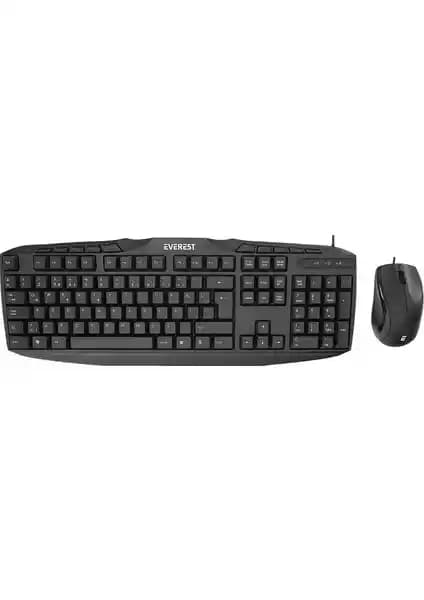 Everest UN-796 Siyah USB Multimedya Klavye ve Mouse Seti ile Verimliliği Artırın