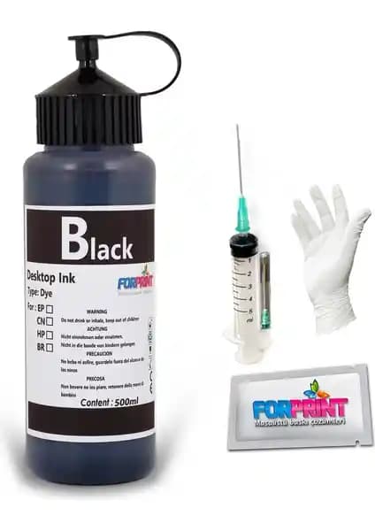 Forprint Epson Tanklı Yazıcı Uyumlu 500ML Siyah Mürekkep İnceleme ve Özellikleri