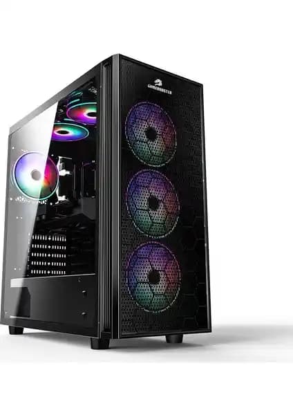 GameBooster GB-X51 USB 3.0 Mesh 6 RGB Fanlı Gaming Kasa (PSU Yok) ile Yüksek Performans ve Estetik