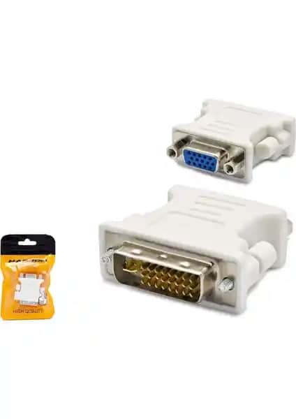 Hadron HDX1261 Adaptör Çevirici DVI to VGA M/F ile Çoklu Cihaz Bağlantısı Sağlar