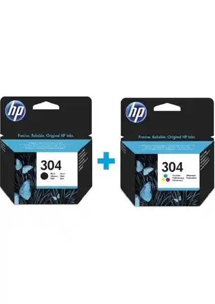 HP 304 Siyah ve Renkli Kartuş Seti: Yüksek Kalite ve Uyumlu Baskı Çözümü