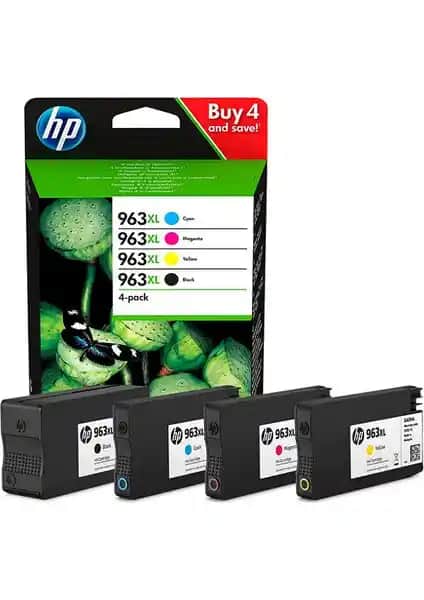 HP 963XL 4 Renk Kartuş Seti Ofis ve Ev Kullanımı için Yüksek Kalite Baskı Çözümü