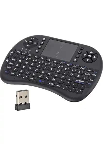 Impex Akıllı Tahta ve Akıllı TV Uyumlu Fare Özellikli Kablosuz Mini Klavye