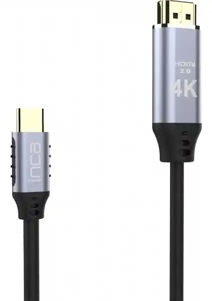 Inca ITCH-02TX Type-C HDMI 4K Kablo: Yüksek Performanslı ve Dayanıklı Bağlantı Çözümü