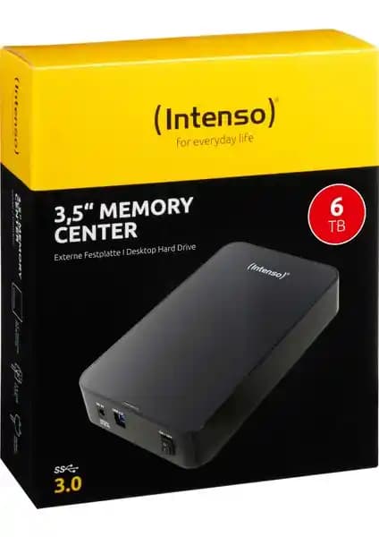 Intenso Memory Center 6TB USB 3.0 Taşınabilir Disk: Yüksek Kapasiteli Güvenilir Veri Depolama Çözümü