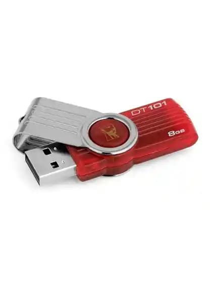 Kingston DataTraveler 8GB Kırmızı USB Bellek Günlük Kullanım İçin Dayanıklı ve Şık Tasarım