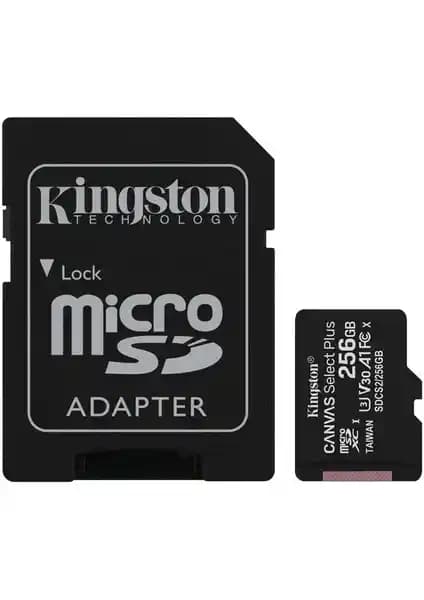 Kingston SDCS2-256GB MicroSDXC Canvas Select Plus Hafıza Kartı Yüksek Performans ve Güvenilirlik