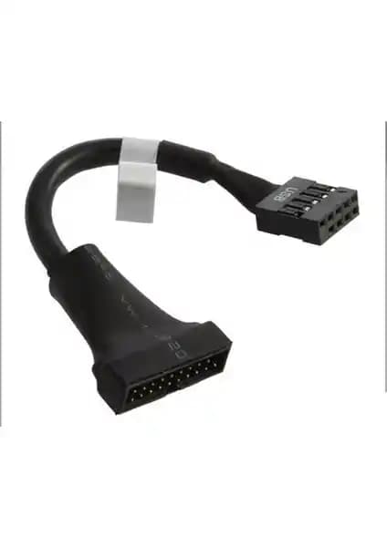 Kuvars USB Dönüştürücü Kablo 19 Pin USB 3.0 Erkek ile 9 Pin USB 2.0 Dişi