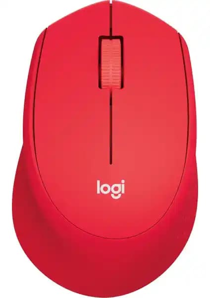 Logitech M330 Sessiz Kablosuz Optik Mouse Kırmızı - Ergonomik ve Hafif Tasarım