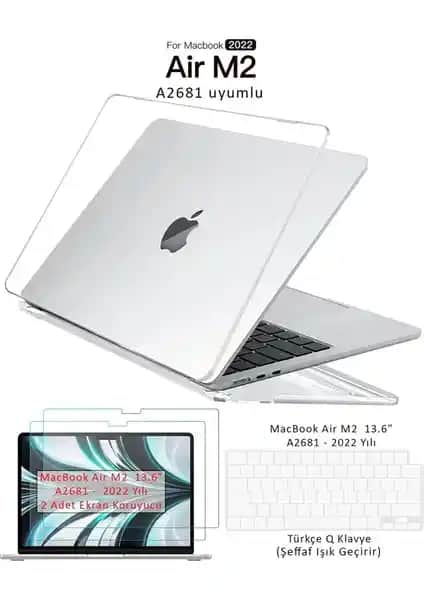 MacBook Air için Estetik ve Dayanıklı Koruma Seti Gelişmiş Tasarım ve Güçlü Koruma Sağlar
