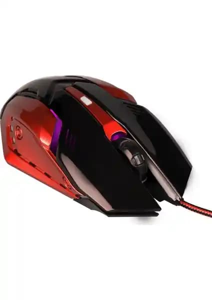 MF Product Strike 0111 Kablolu RGB Gaming Mouse Kırmızı Performans ve Tasarımıyla Öne Çıkan Oyun Mouse'u