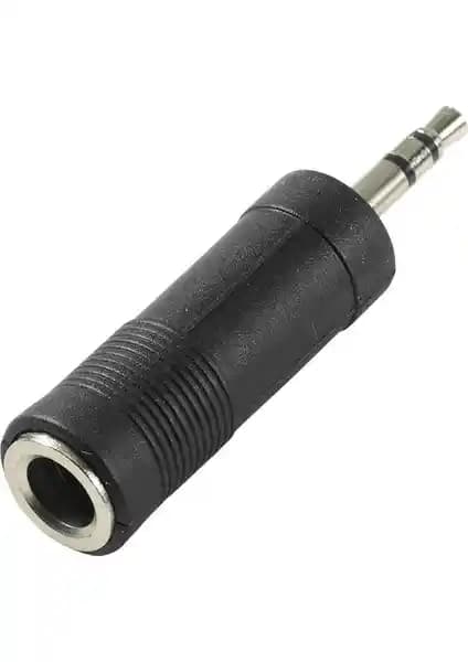 MK Çevirici Jak 6.3 mm dişi - 3.5 mm erkek stereo adaptör ses bağlantısı