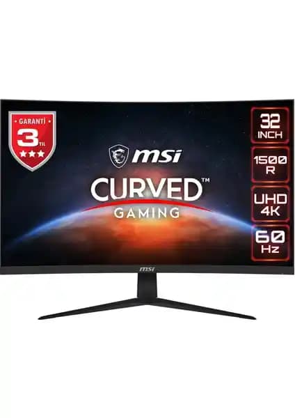 MSI 31,5 inç G321CUV Kavisli Oyun Monitörü Yüksek Çözünürlük ve Ergonomik Özellikler