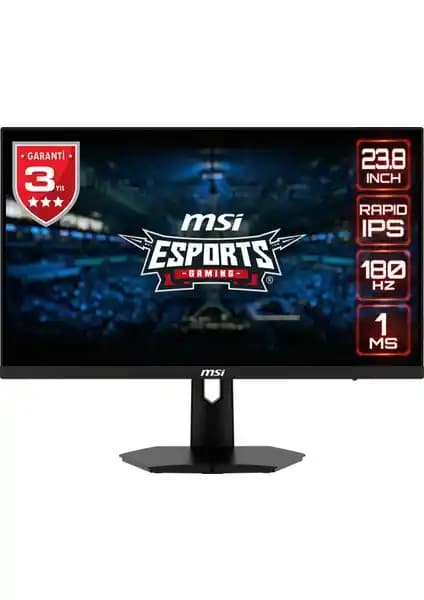MSI G244F E2 23.8 inç oyun monitörü yüksek performans ve gelişmiş özellikler sunar