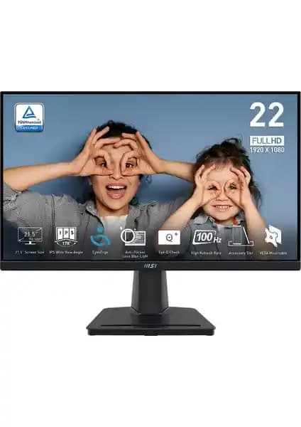 MSI PRO MP225 21.5 inç IPS ekran monitörü yüksek performans ve ergonomik tasarım sunar