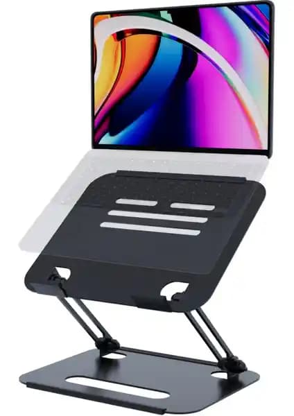 Mufamet Basic Çelik Laptop Standı: Ergonomik ve Dayanıklı Tüm Modellerle Uyumlu Çözüm
