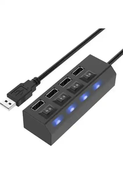 PolyGold 4 USB Port Çoklayıcı Anahtarlı Işıklı Switch Özellikleri ve Kullanım Alanları