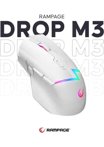 Rampage Drop M3 Beyaz RGB Oyun Mouse İncelemesi ve Özellikleri