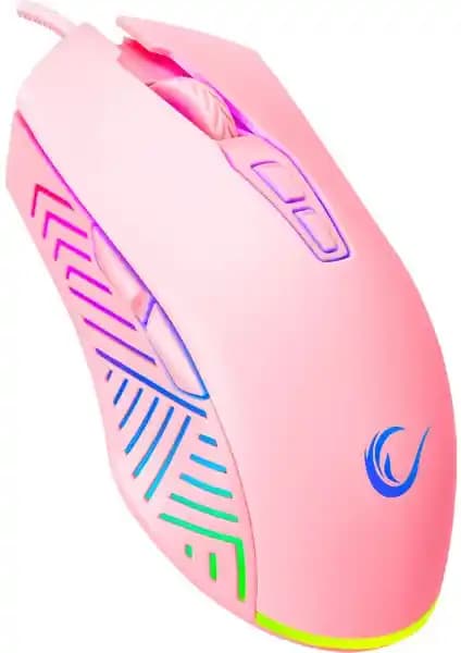 Rampage SMX-G68 SPEAR Pembe RGB Gaming Mouse 7200 DPI Ergonomik ve Şık Tasarım