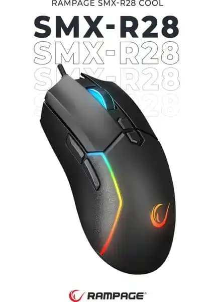 Rampage SMX-R28 Profesyonel Oyun Faresi Yüksek Hassasiyet ve Ergonomi ile
