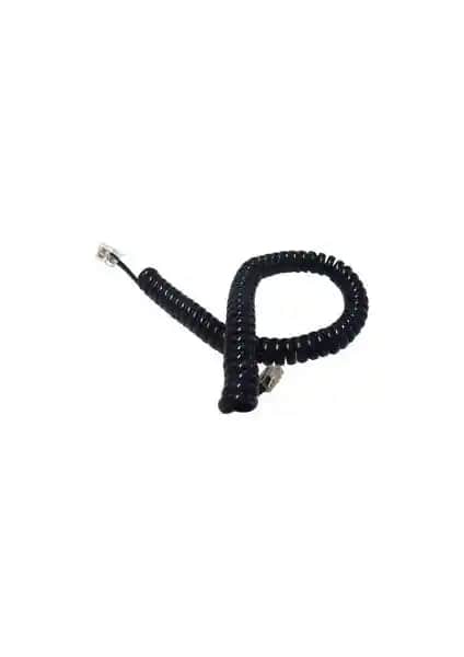 S-Link Siyah Spiral Telefon Ahize Kordon Kablosu Dayanıklı ve Esnek Tasarımıyla Kullanım Kolaylığı