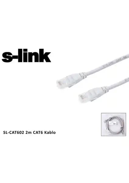S-Link SL-CAT602 2M Cat6 Kablo ile Güçlü ve Güvenilir Ağ Bağlantısı Sağlayın