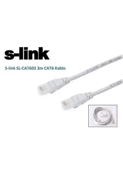 S-Link Sl-Cat603 3M Cat6e UTP Patch Kablo ile Yüksek Performanslı Ağ Bağlantısı