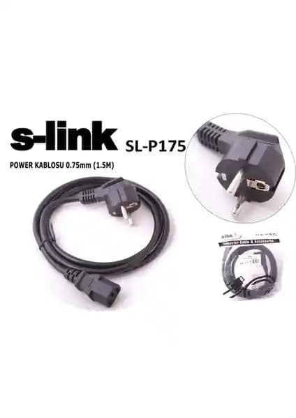 S-Link SL-P175 1.5M 0.75Mm Güç Kablo: Güvenli ve Dayanıklı Elektrik Bağlantısı Çözümü